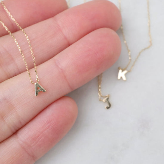 Gold Or Silver Curve Initial Letter Charm Necklace By LILY & ROO | Letter  charm necklace, Letter necklace silver, Sterling silver initial necklace